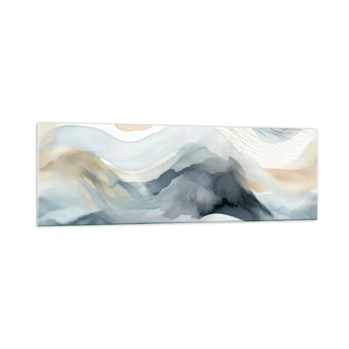 Üveg kép - Hó és köd absztrakció - 160x50 cm