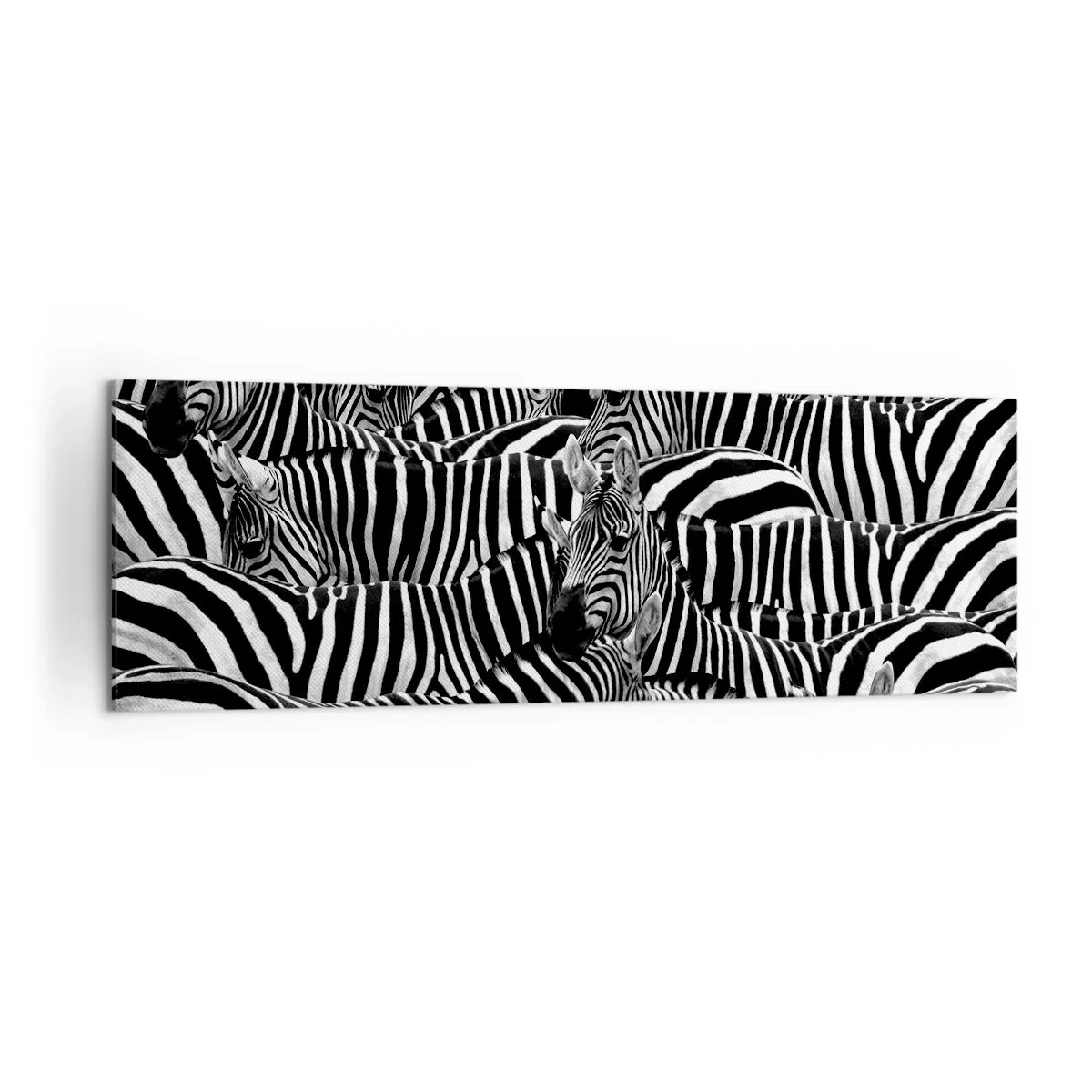 Vászonkép - Csoportos, csíkos portré - 160x50 cm