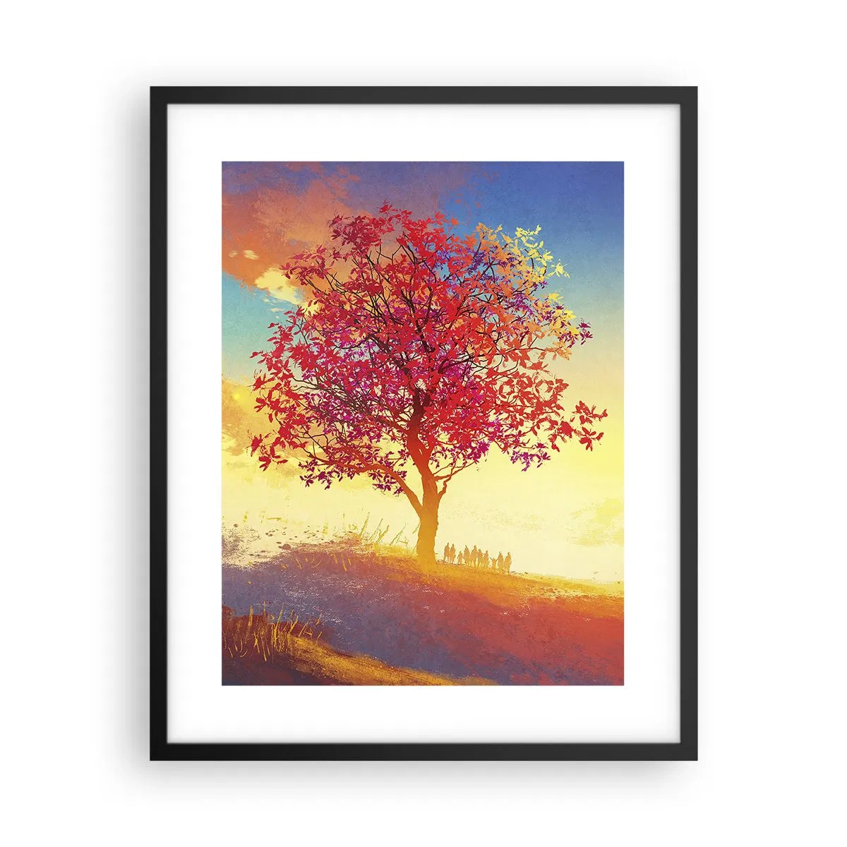 Poszter fehér keretben - Zarándok a célállomáson - 40x50 cm