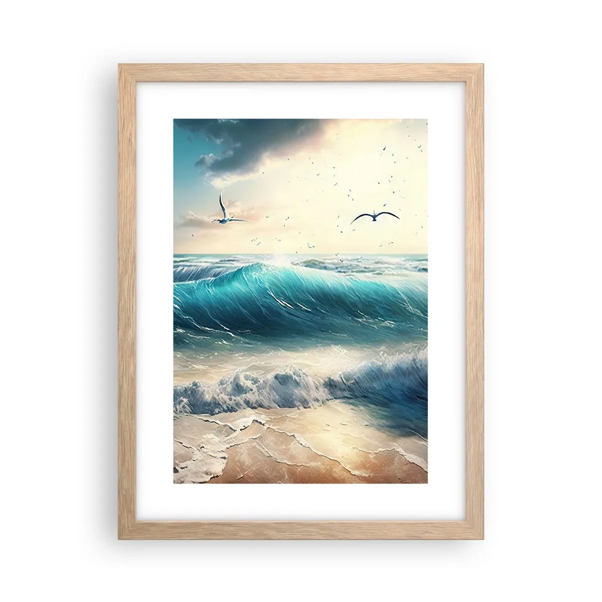 Poszter világos tölgy keretben - Zaj csak neked - 30x40 cm