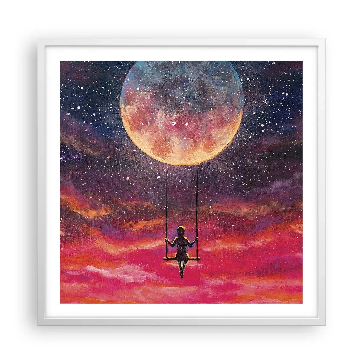Poszter fekete keretben - Álmodozva - 60x60 cm