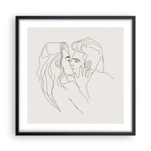 Poszter fehér keretben - Összegabalyodva az érzésben - 50x50 cm