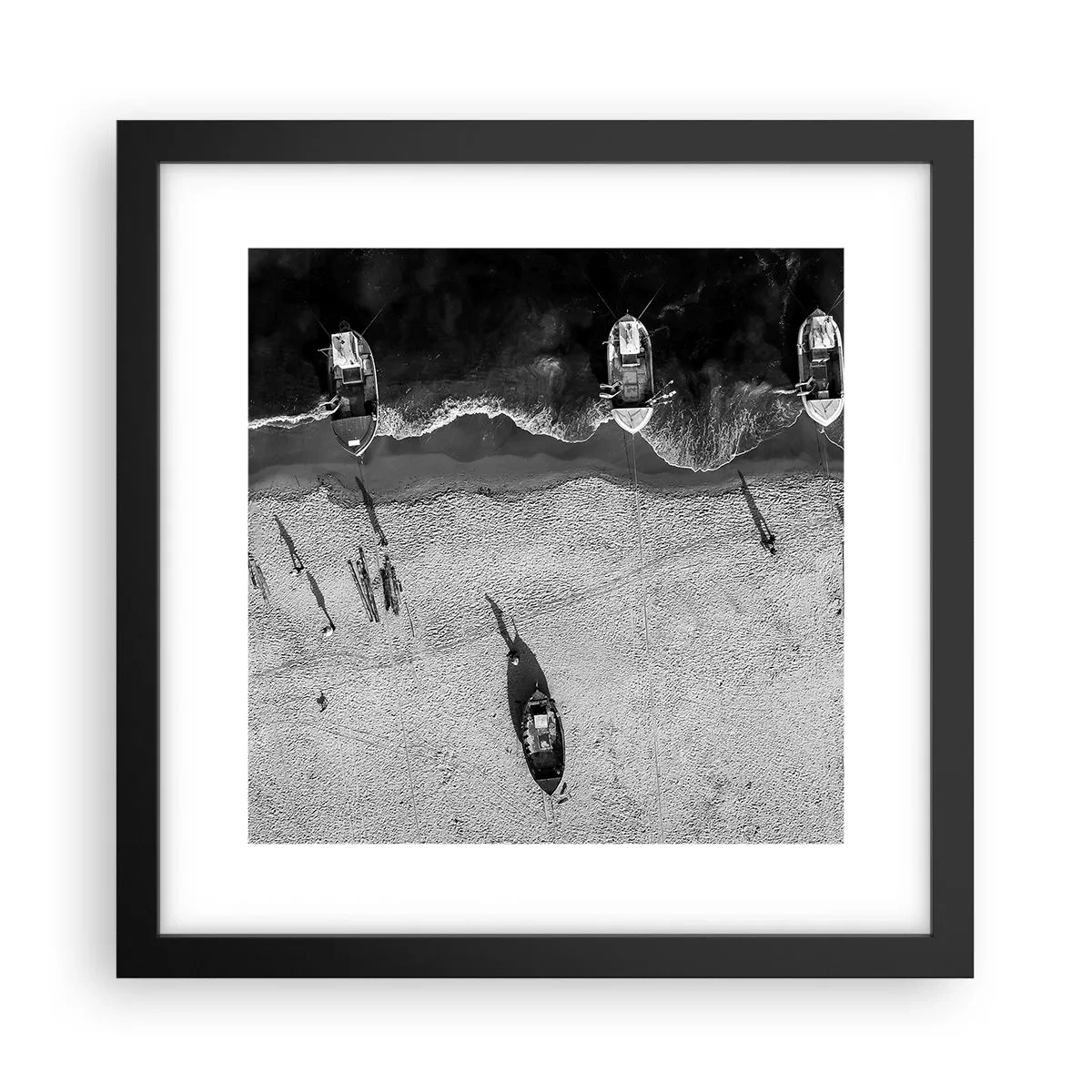 Poszter fehér keretben - Még mindig a parton... - 30x30 cm