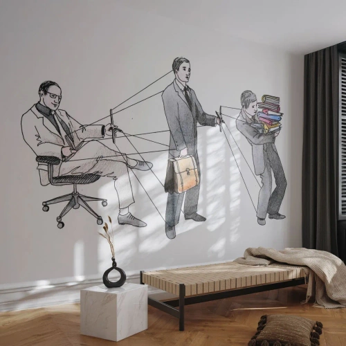 Fotótapéta Premium Canvas - Mindenkinek megvan a maga gazdája - Absztrakció, Férfi, Munka - 500x350 cm