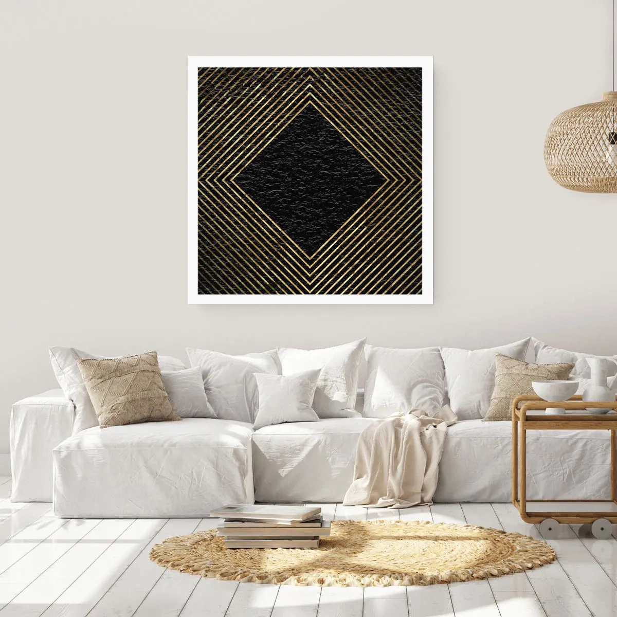 Poszter - Geometria glamour stílusban - 40x40 cm