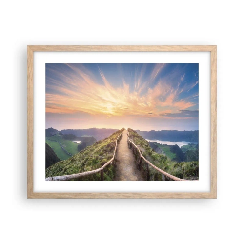 Poszter világos tölgy keretben - Közel az éghez - 50x40 cm