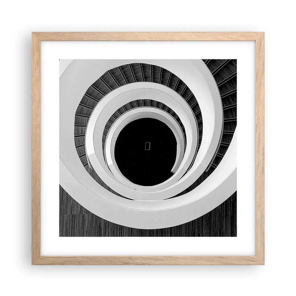 Poszter világos tölgy keretben - Lényegre törő - 40x40 cm