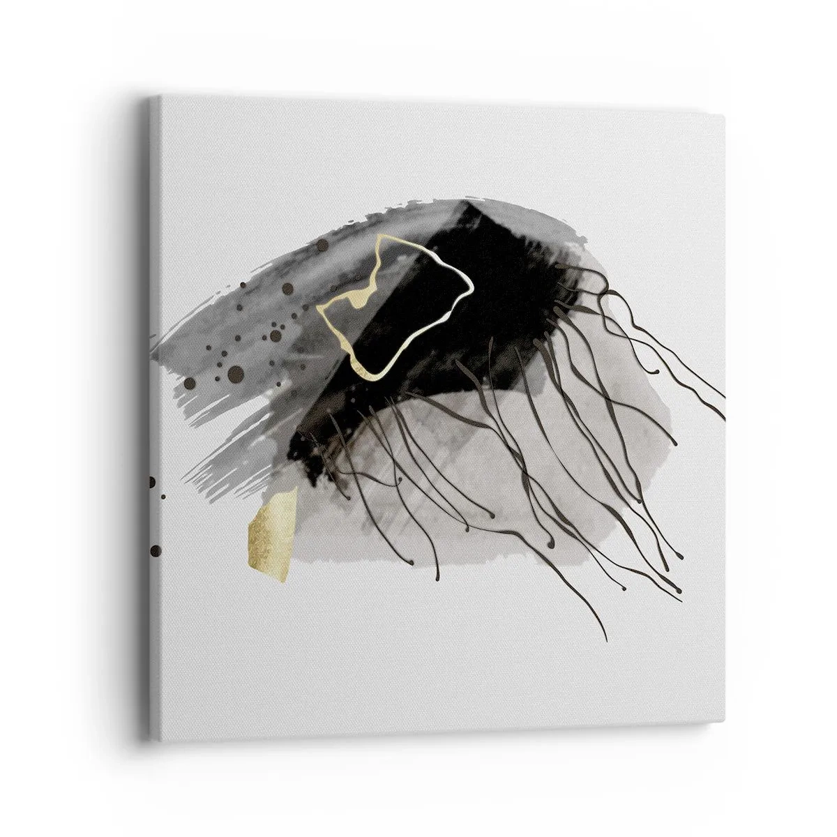 Vászonkép - Feketében és aranyban - 40x40 cm