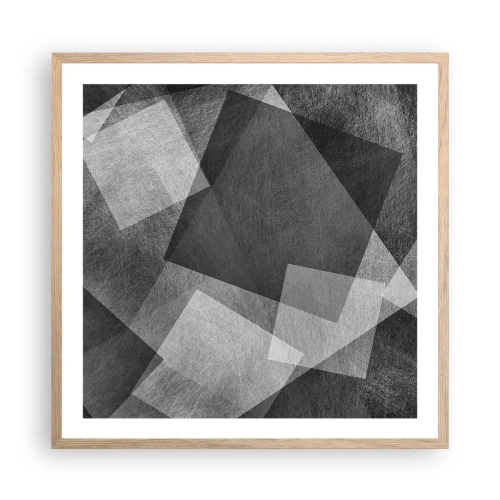 Poszter világos tölgy keretben - A tartósság és a rend örök szimbóluma - 60x60 cm