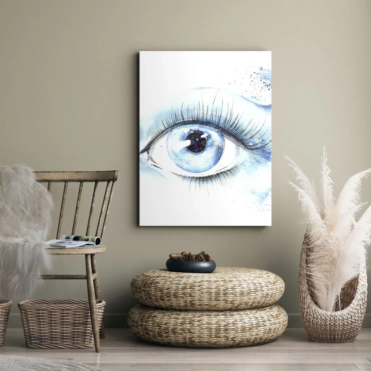 Vászonkép - Elmerülni a tekintet kékjében - 50x70 cm