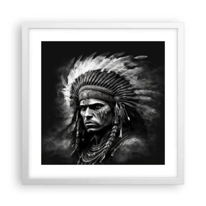 Poszter fekete keretben - Vezér és harcos - 40x40 cm