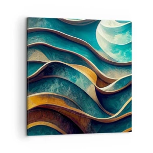 Vászonkép - Kék kanyarulatok - 50x50 cm