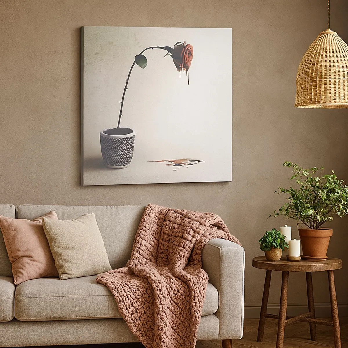 Vászonkép - Rosa dolorosa - 30x30 cm