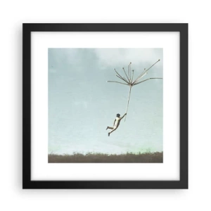 Poszter fehér keretben - Sárkányrepülők, pitypangok, szél - 30x30 cm