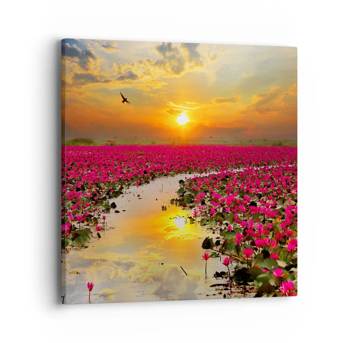 Vászonkép - A tó titokzatos élete - 40x40 cm