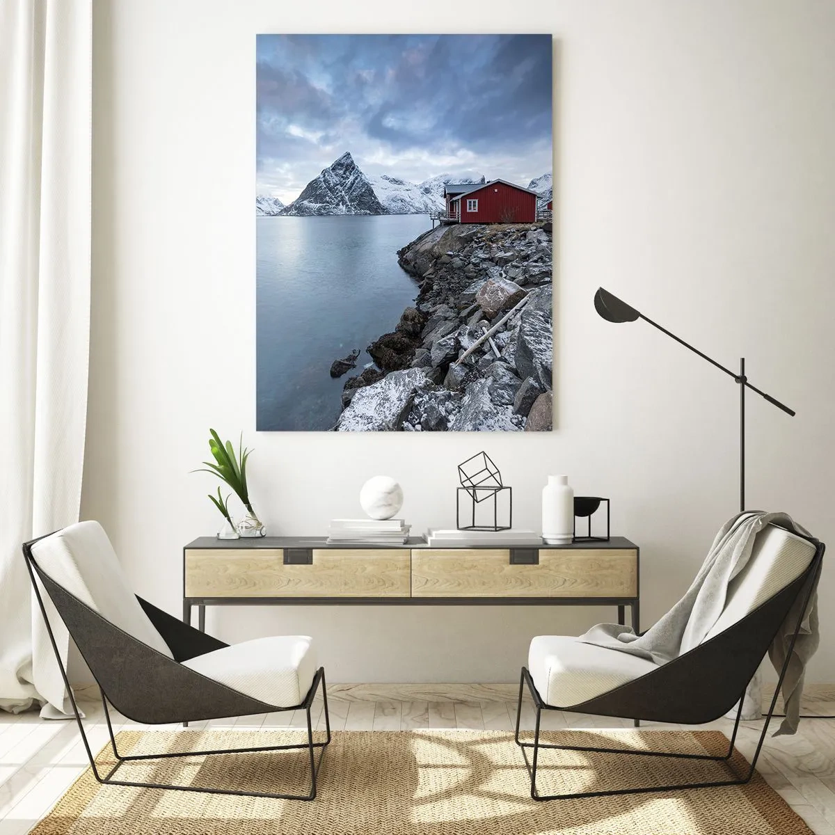 Üveg kép - Skandináv elvonulás - 50x70 cm