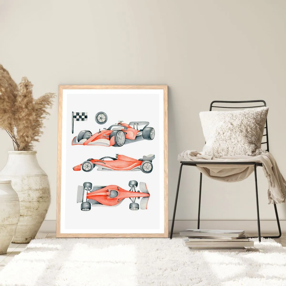 Poszter világos tölgy keretben - Egy álom elérése - 70x100 cm