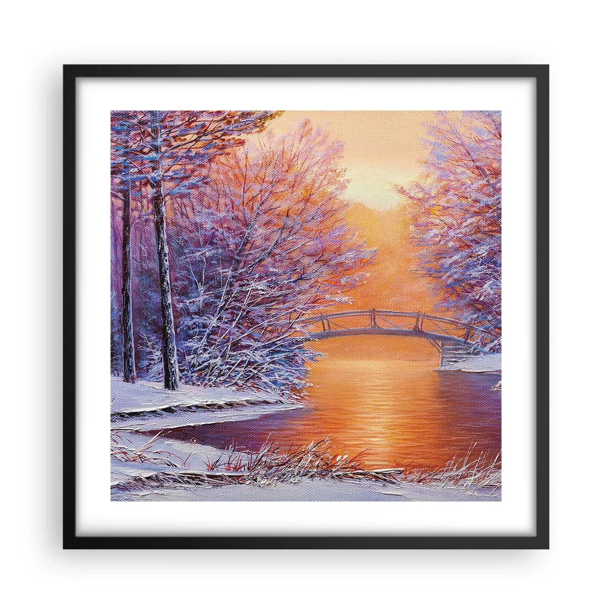 Poszter fehér keretben - Találkozzunk itt - 50x50 cm