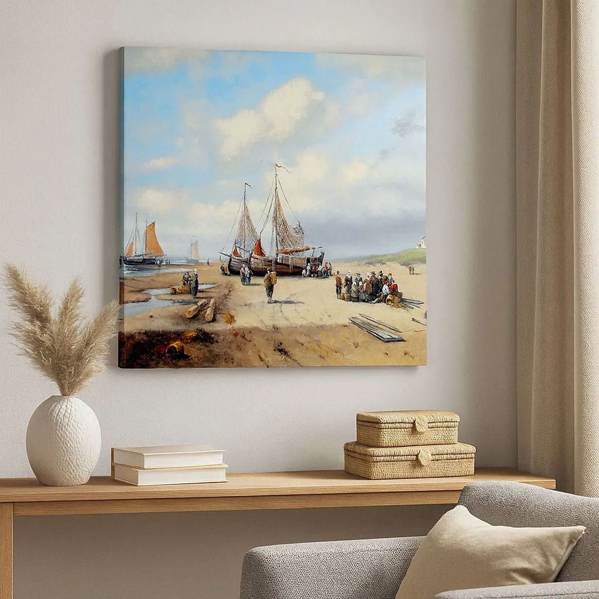 Vászonkép - Egy sikeres fogás után - 30x30 cm