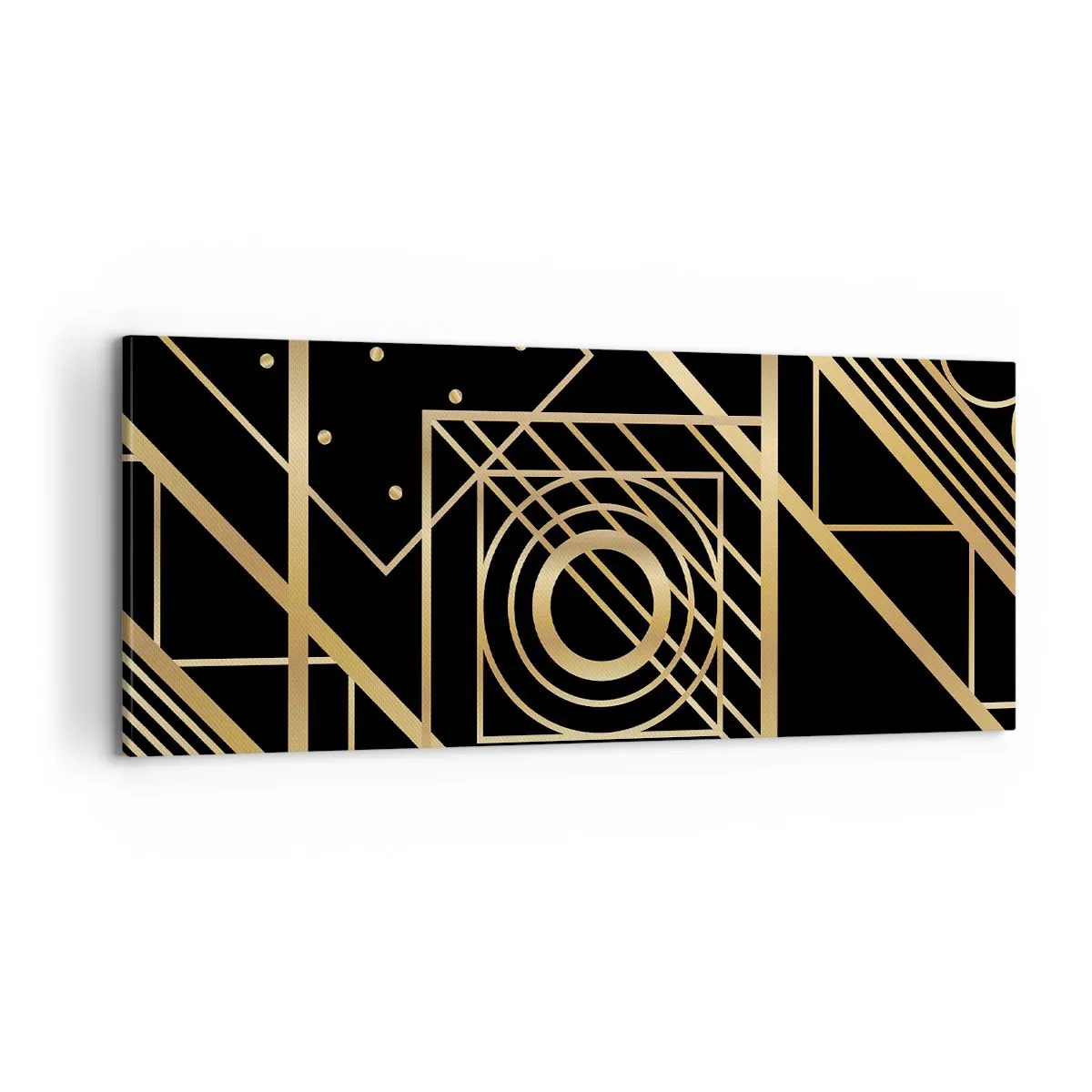 Vászonkép - Arany geometria - 100x40 cm