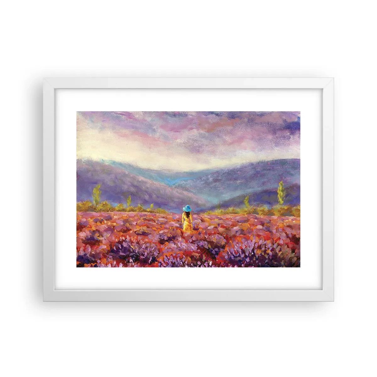 Poszter fekete keretben - A levendula világában - 40x30 cm