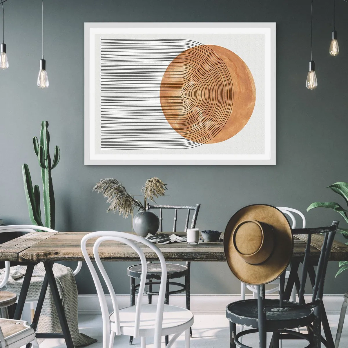 Poszter fekete keretben - Egy napsütéses kompozíció - 91x61 cm