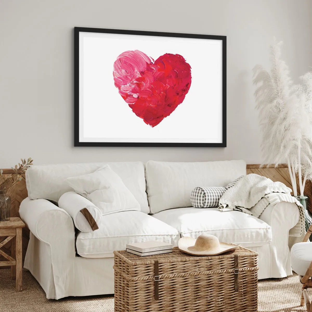 Poszter fehér keretben - All you need is love - 70x50 cm