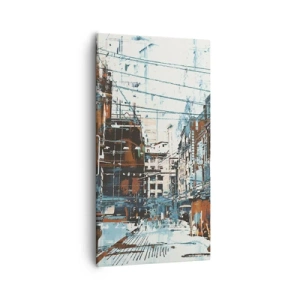 Vászonkép - Egy kopott városi ösvény - 55x100 cm