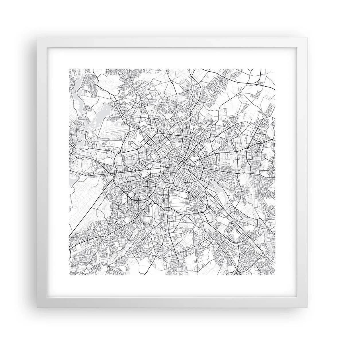 Poszter fekete keretben - Berlin virága - 40x40 cm