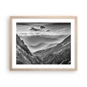 Poszter világos tölgy keretben - Egészen a horizontig - 50x40 cm