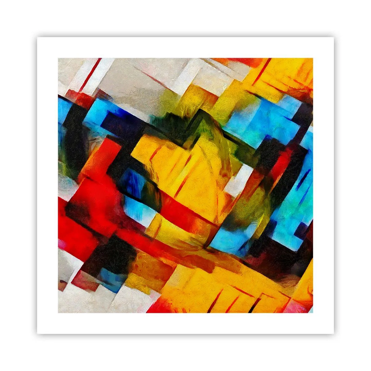 Poszter - Többszínű réteges - 50x50 cm
