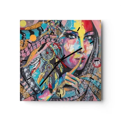 Falióra, Óra - Maradj csendben, amíg meg nem érted - 30x30 cm