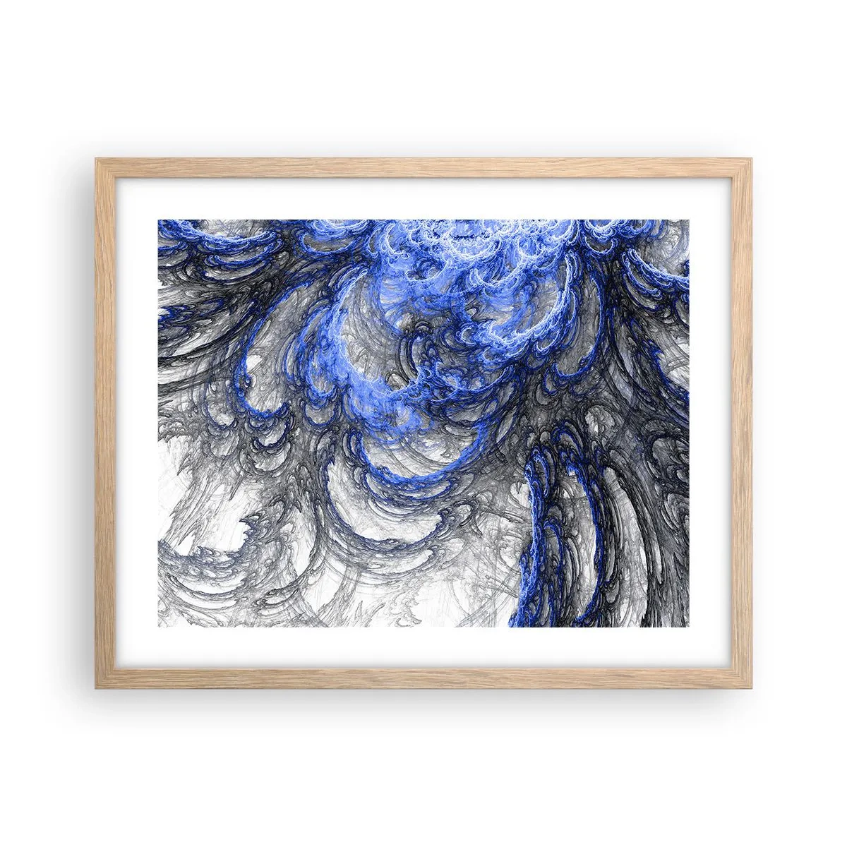 Poszter világos tölgy keretben - Egy hullám születése - 50x40 cm