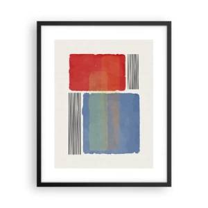 Poszter fehér keretben - A geometria szelleme és betűje - 40x50 cm
