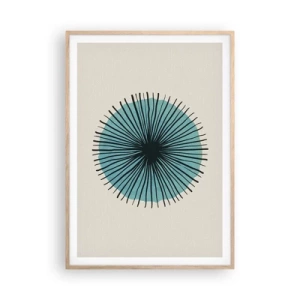 Poszter világos tölgy keretben - Ragyogóan a kékben - 70x100 cm