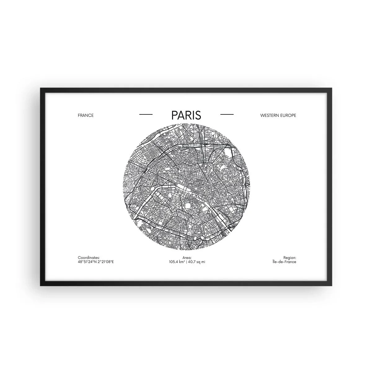 Poszter fehér keretben - Párizs anatómiája - 91x61 cm