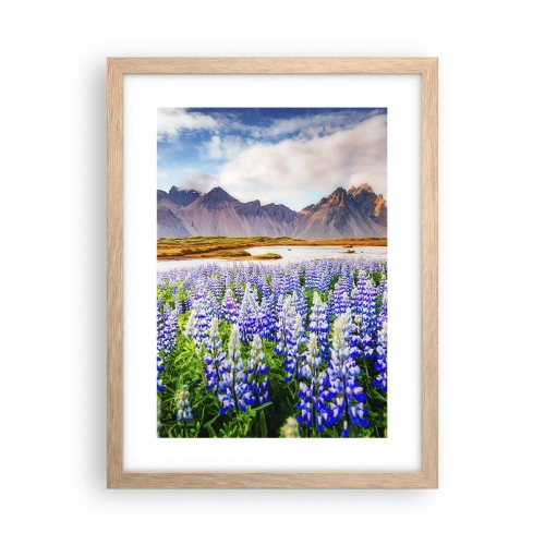 Poszter világos tölgy keretben - Erő és szigorúság a szelídség mellett - 30x40 cm