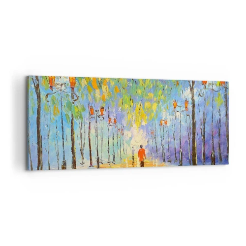 Vászonkép - Eső éjszakai dala - 100x40 cm
