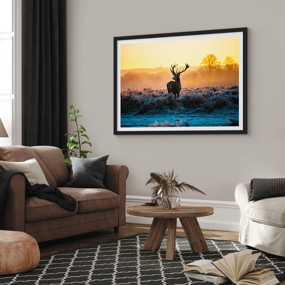 Poszter fehér keretben - Megkoronázott a birtokán - 91x61 cm