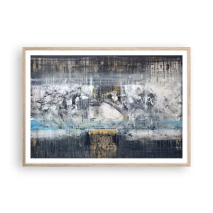 Poszter világos tölgy keretben - Mint a jégen, mint a csomón - 100x70 cm