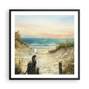 Poszter fehér keretben - Szélcsend - 60x60 cm