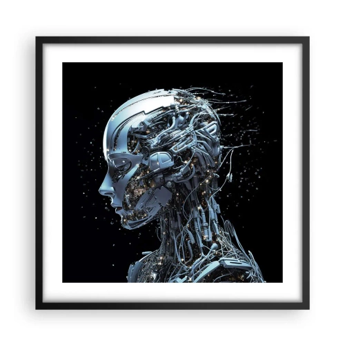 Poszter fehér keretben - A technológia egy nő - 50x50 cm