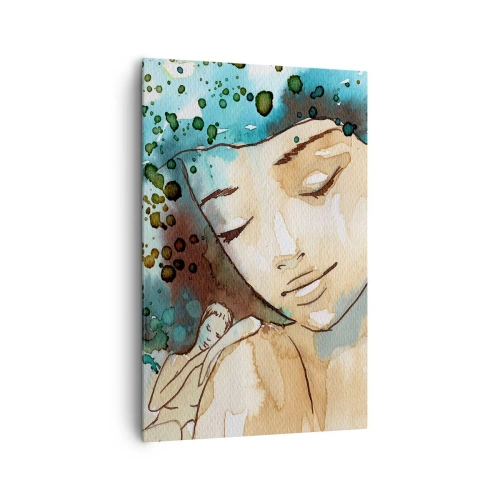 Vászonkép - Lady in blue - 80x120 cm