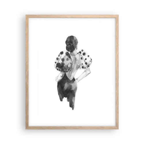 Poszter világos tölgy keretben - Egyenesen elsétált mellettem - 40x50 cm