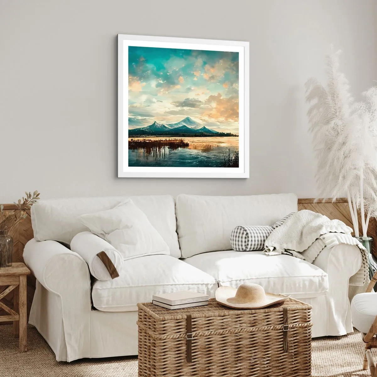 Poszter fekete keretben - Az ég védelme alatt - 60x60 cm