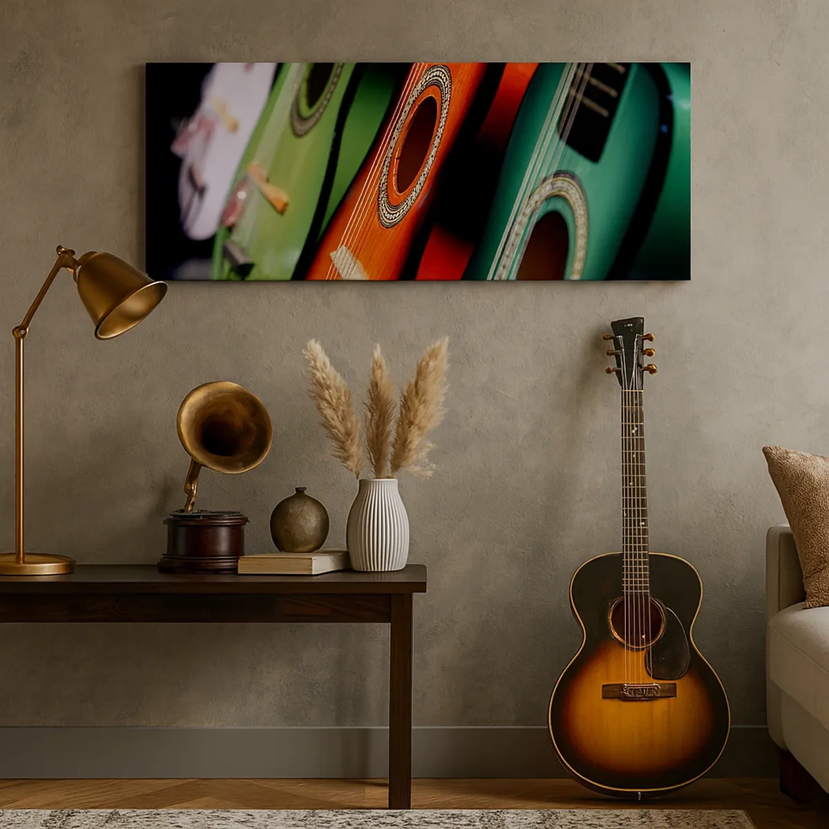 Vászonkép - A gitárnak sok színe van - 30x30 cm