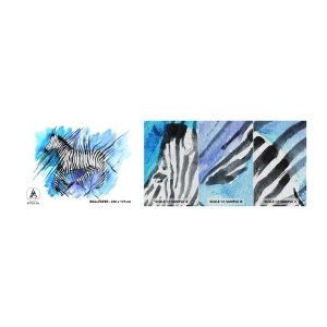 Fotótapéta Minta Premium Sand - Csíkokba rejtve - Állatok, Borda, Afrika - 100x30 cm