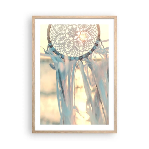 Poszter világos tölgy keretben - Csipkés totem - 50x70 cm