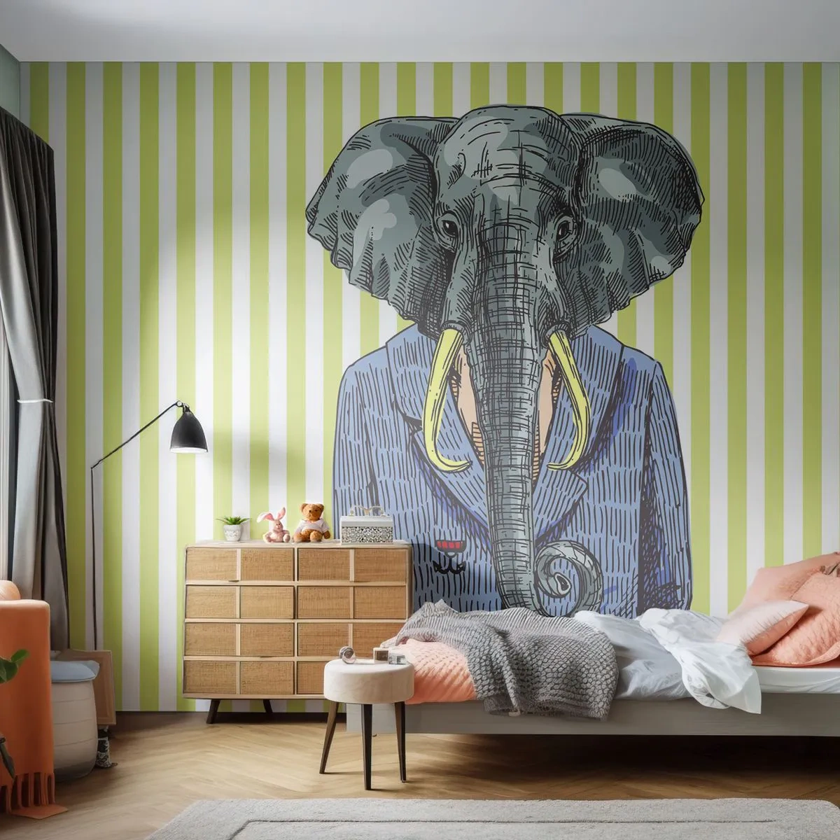 Fotótapéta Standard Eco - Természeténél fogva elegáns - Absztrakció, Elefánt, portré - 400x280 cm