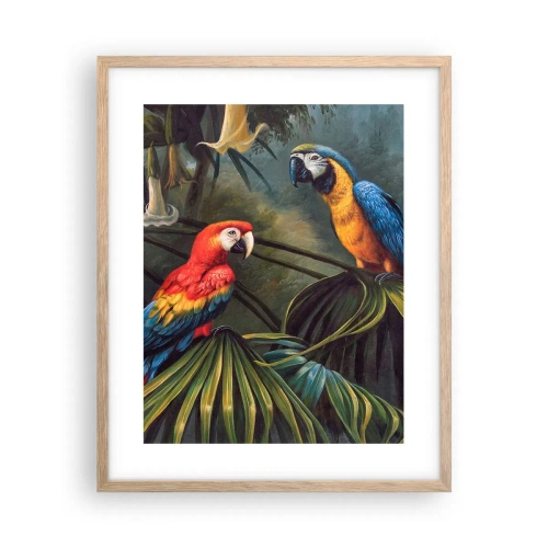 Poszter világos tölgy keretben - Romantika a trópusokon - 40x50 cm